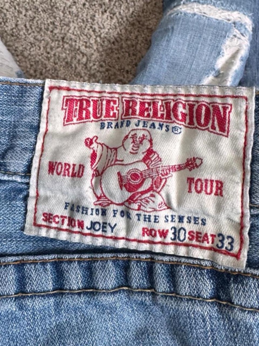 ❌SOLD❌True Religion Y2K Distressed Straight-Leg Jeans - Picture 4 of 8
